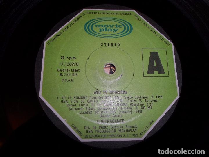 Discos de vinilo: contracanto - yo te nombro - Foto 4