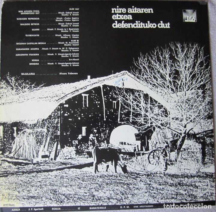 Discos de vinilo: FERNANDO UNSAIN: NIRE AITAREN ETXEA DEFENDITUKO DUT - Foto 2