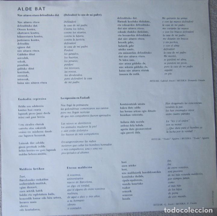 Discos de vinilo: FERNANDO UNSAIN: NIRE AITAREN ETXEA DEFENDITUKO DUT - Foto 3