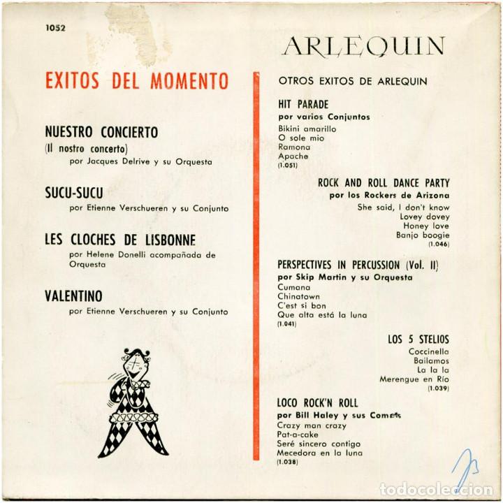 Discos de vinilo: VVAA &ndash; Exitos Del Momento - Ep Spain 1961 - Arlequin 1052 - Foto 2