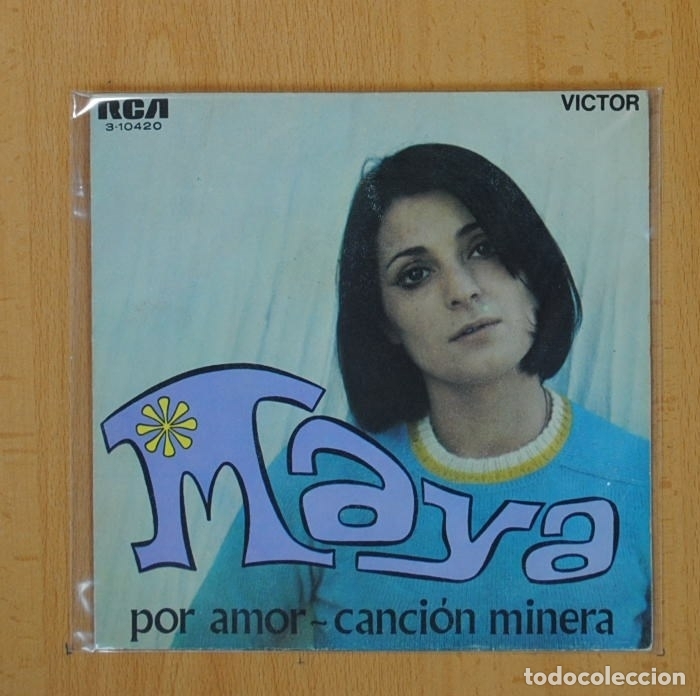 Discos de vinilo: MAYA - POR AMOR / CANCION MINERA - SINGLE - Foto 1