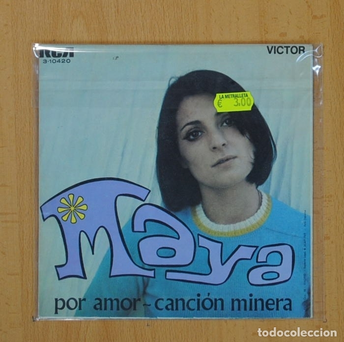 Discos de vinilo: MAYA - POR AMOR / CANCION MINERA - SINGLE - Foto 2