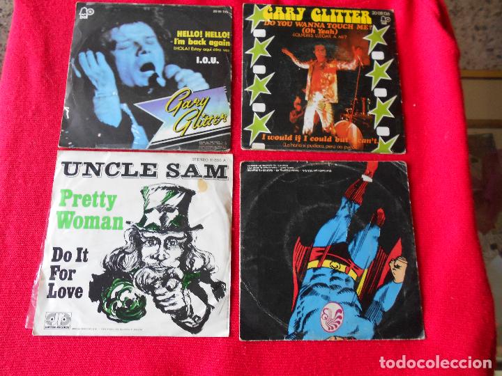 Discos de vinilo: LOTE 4 SINGLES (2 DE GARY GLITTER / UNCLE SAM / DOC & PROHIBITION) - Foto 2