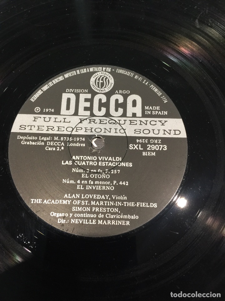 Discos de vinilo: Lp - Vivaldi - las cuatro estaciones - Foto 2