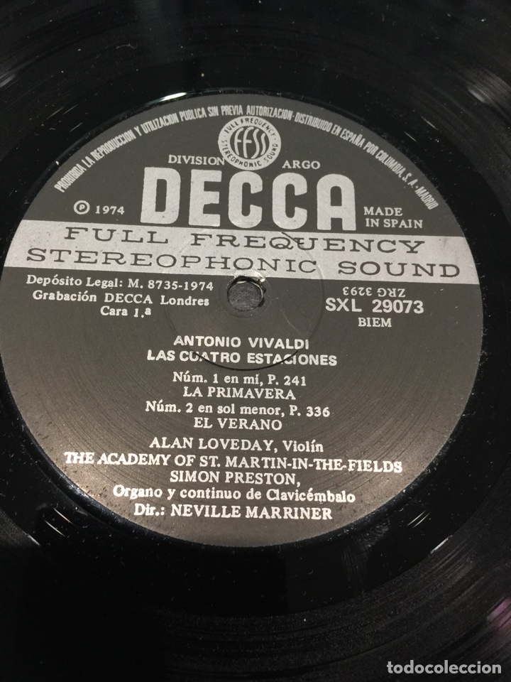 Discos de vinilo: Lp - Vivaldi - las cuatro estaciones - Foto 3