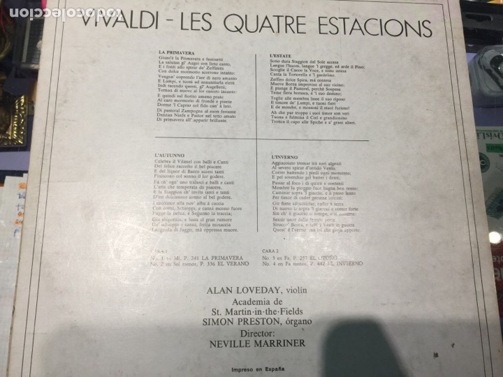 Discos de vinilo: Lp - Vivaldi - las cuatro estaciones - Foto 4