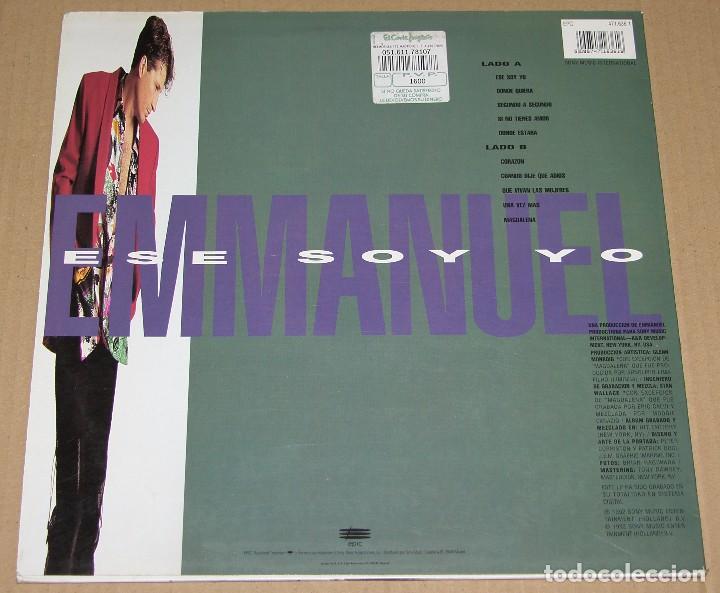 Discos de vinilo: emmanuel,ese soy yo edicion espa&ntilde;ola del 92 - Foto 2