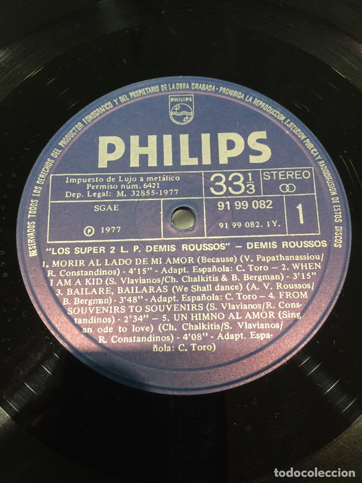 Discos de vinilo: Lp - los super 2 Lp - Demis Roussos - Foto 4