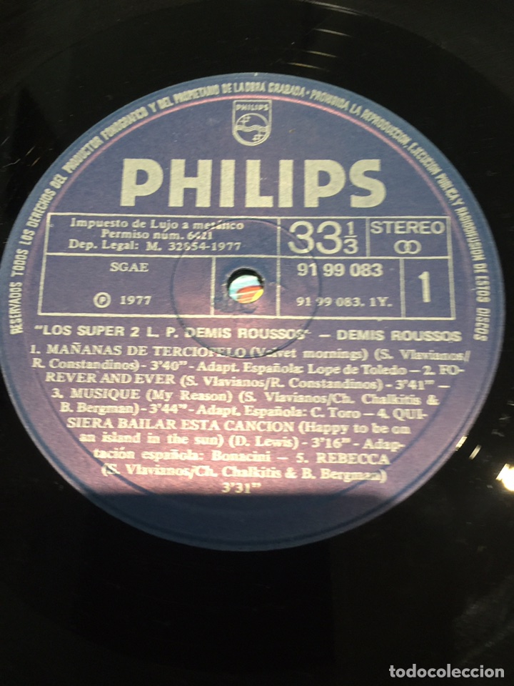 Discos de vinilo: Lp - los super 2 Lp - Demis Roussos - Foto 6