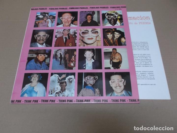 Dischi in vinile: FABULOUS POODLES (LP) THINK PINK A&Ntilde;O 1980 &ndash; PROMOCIONAL + HOJA PROMOCIONAL