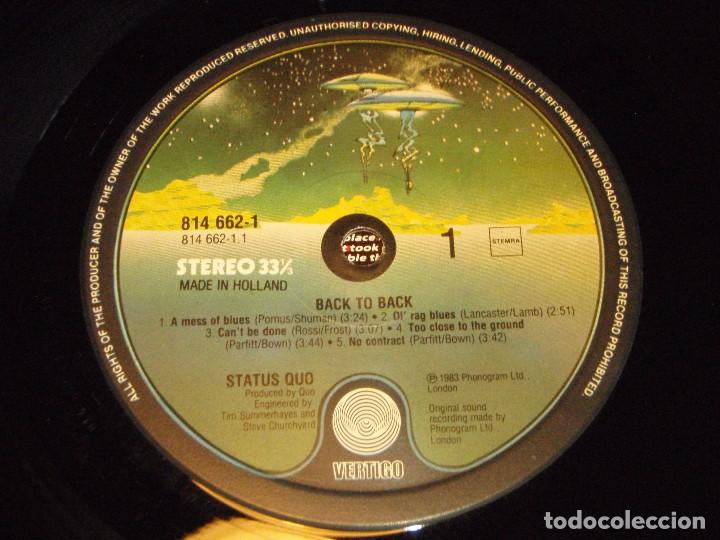 Discos de vinilo: STATUS QUO ( BACK TO BACK ) HOLANDA - 1983 LP33 VERTIGO - Foto 6