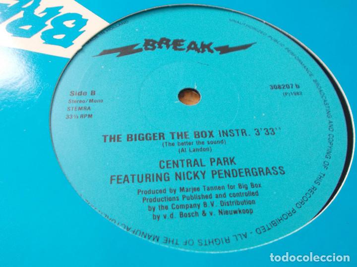 Discos de vinilo: CENTRAL PARK FEATURING NICKY PENDERGRASS.THE BIGGER THE BOX. - Foto 3