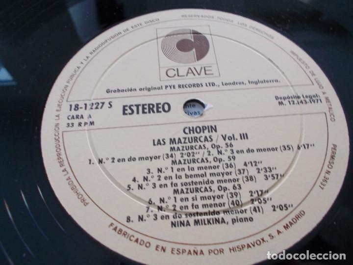 Discos de vinilo: CHOPIN. LAS MAZURCAS. VOL. 3 - Foto 3