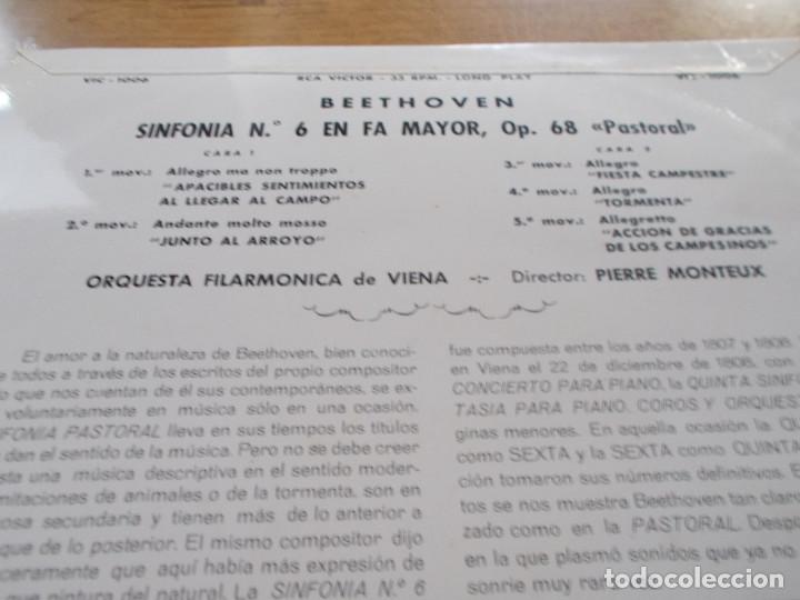 Discos de vinilo: BEETHOVEN. pastoral - Foto 2