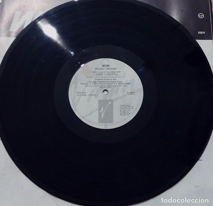 Discos de vinilo: LP WIN -  FREAKY TRIGGER - VIRGIN RECORDS 1988. - Foto 5