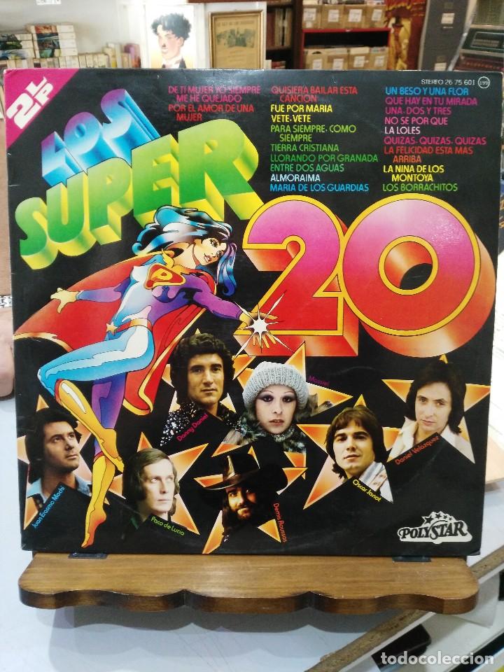 Vinyl-Schallplatten: Los Super 20 - Varios, Recopilatorio - Doble LP. del sello Polystar de 1976