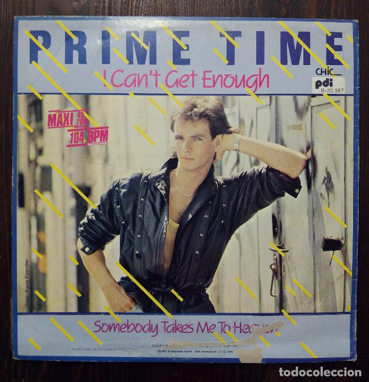 Discos de vinilo: MAXI SINGLE PRIME TIME - I CANT  GET ENOUGH - PDI 1986. - Foto 2