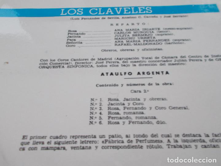 Discos de vinilo: LOS CLAVELES. ATAULFO ARGENTA - Foto 3