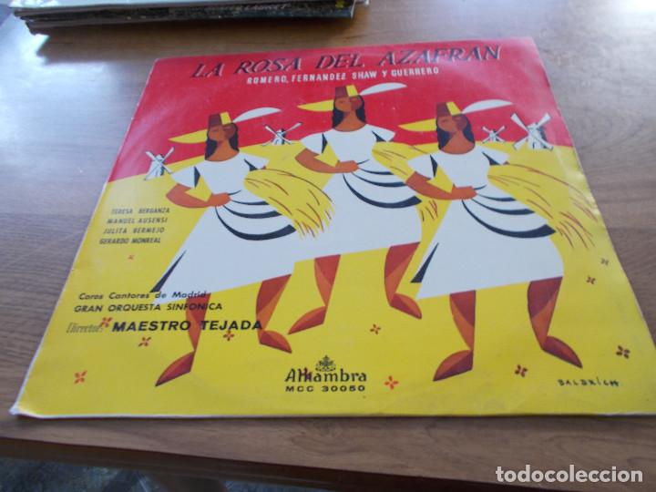 Discos de vinilo: LA ROSA DEL AZAFRAN. MAESTRO TEJADA. - Foto 1