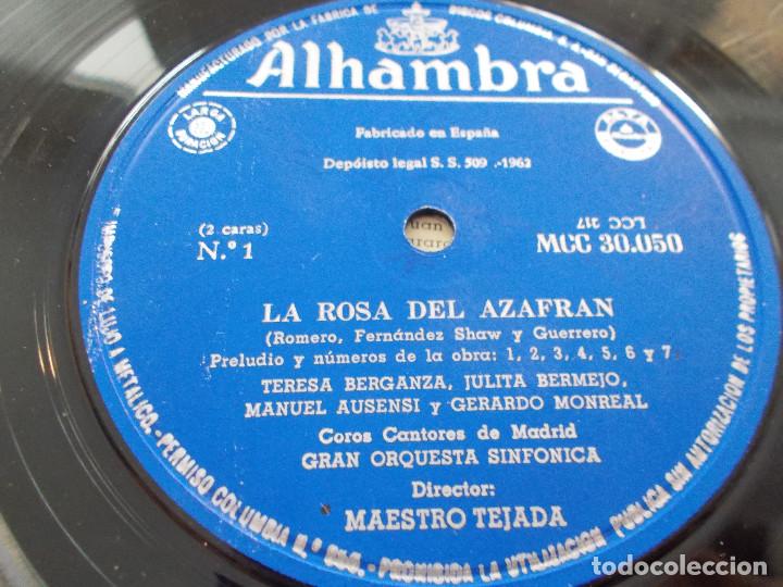 Discos de vinilo: LA ROSA DEL AZAFRAN. MAESTRO TEJADA. - Foto 3