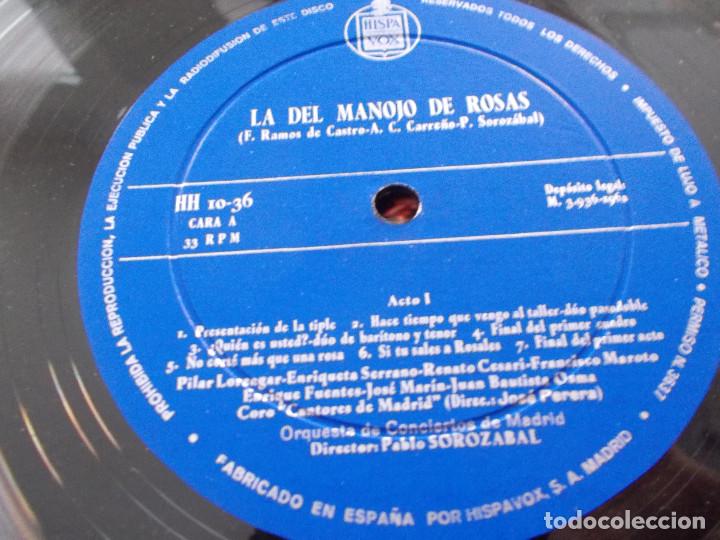 Discos de vinilo: LA DEL MANOJO DE ROSAS.. PABLO SOROZABAL. CON LIBRETO - Foto 5
