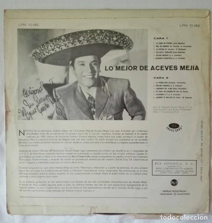Discos de vinilo: LO MEJOR DE ACEVES MEJ&Iacute;A - Foto 2