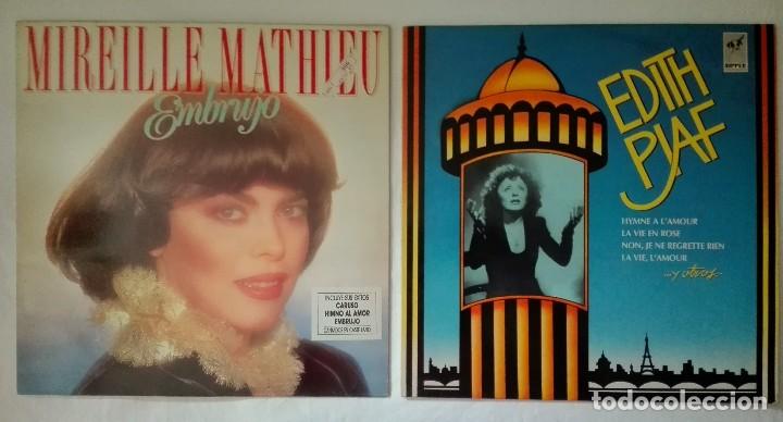 Discos de vinilo: MIREILLE MATHIEU Y EDITH PIAF - Foto 1