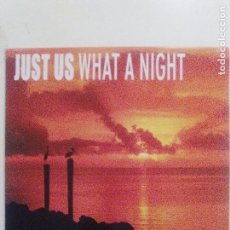 Discos de vinilo: JUST US WHAT A NIGHT ( 2001 VOCAL BIZZ NL ) CARPETA Y VINILO EN MUY BUEN ESTADO. Lote 92851155