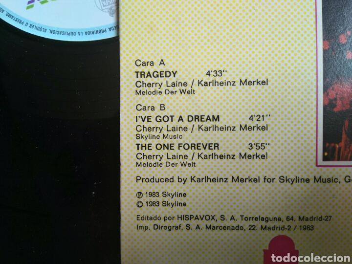 Discos de vinilo: Cherry Laine - Tragedy - Super 45 - Maxisingle - Foto 1