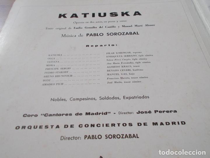 Discos de vinilo: KATIUSKA, CON LIBRETO - Foto 3