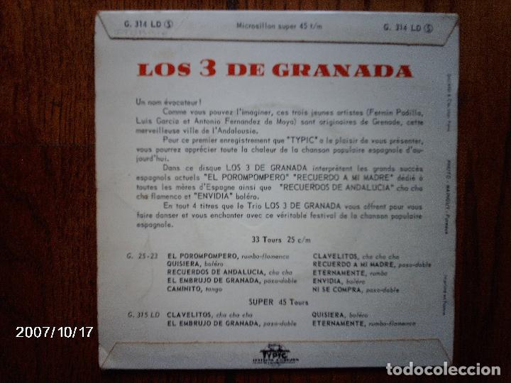 Discos de vinilo: los 3 de granada  -  edici&oacute;n francesa - Foto 2