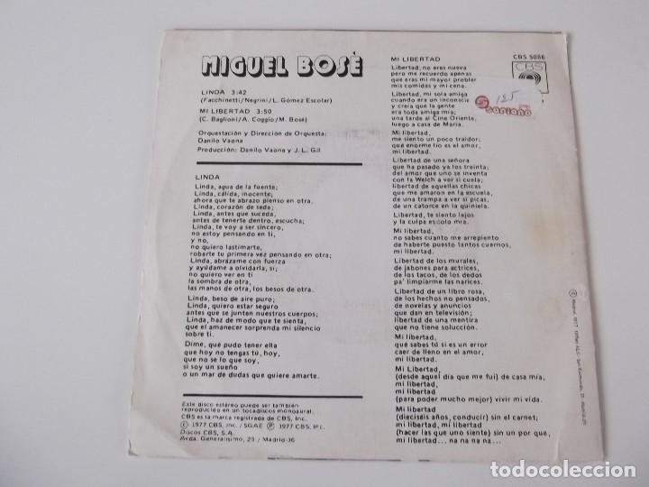Discos de vinilo: MIGUEL BOSE - Linda - Foto 2