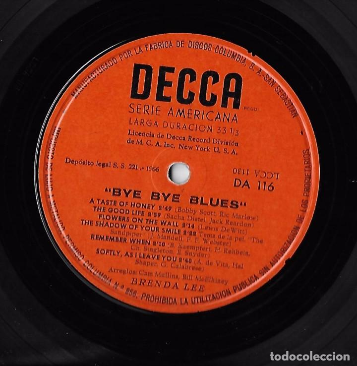Discos de vinilo: BRENDA LEE: BYE BYE BLUES - Foto 3