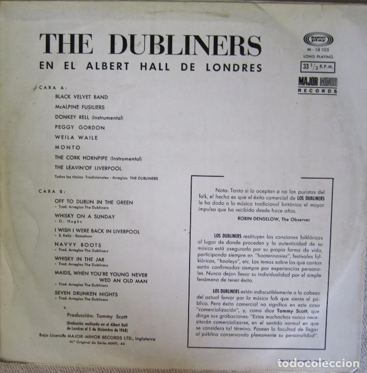 Discos de vinilo: DUBLINERS, THE: EN EL ALBERT HALL DE LONDRES - Foto 2