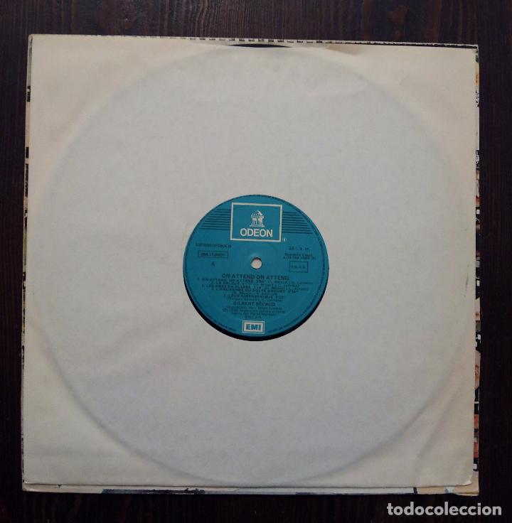 Discos de vinilo: LP GILBERT B&Eacute;CAUD - ON ATTEND ON ATTEND - EMI 1984. - Foto 3