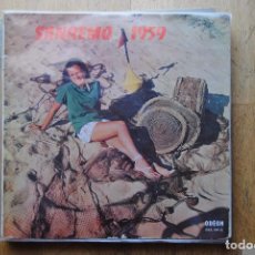 Discos de vinilo: FESTIVAL DE SAN REMO SANREMO 1959. ODEON 1959 FRANCIA. LP