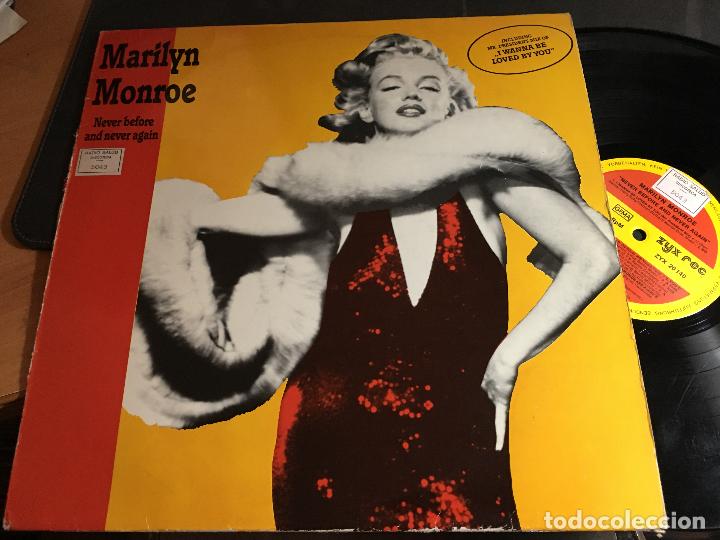 Discos de vinilo: MARILYN MONROE (NEVER BEFORE AND NEVER AGAIN) LP GERMANY 1989 (B-30) - Foto 1