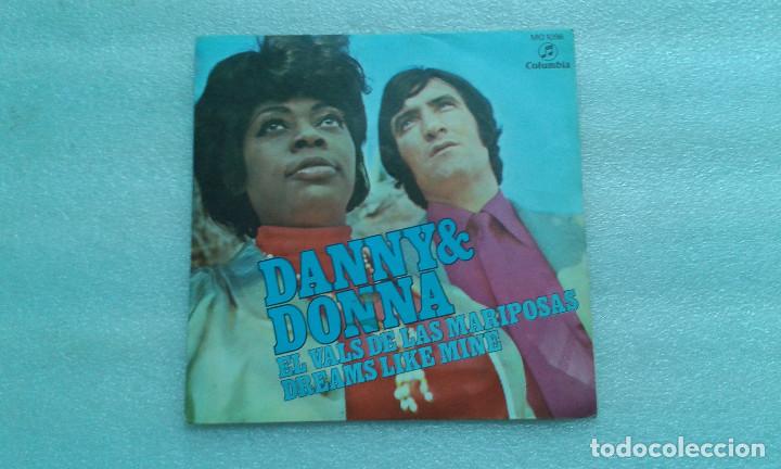 Discos de vinilo: DANNY & DONNA - EL VALS DE LAS MARIPOSAS SINGLE 1971 - Foto 1
