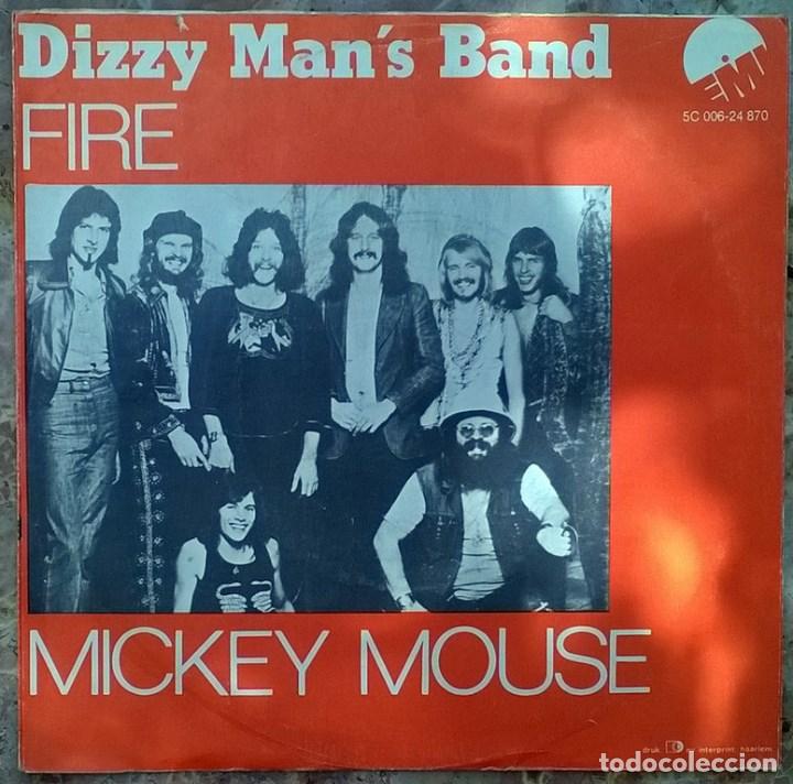 Discos de vinilo: Dizzy Man&rsquo;s Band: Fire/ Mickey Mouse. Emi, 1973 single - Foto 1