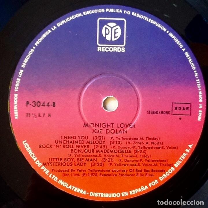 Discos de vinilo: JOE DOLAN : MIDNIGHT LOVER [PYE - ESP 1978] LP - Foto 3