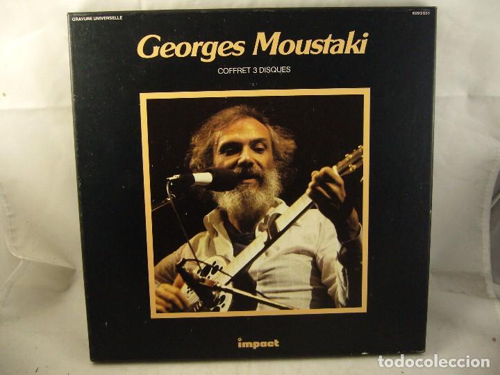 Discos de vinilo: georges moustaki coffret 3 LP - Foto 1