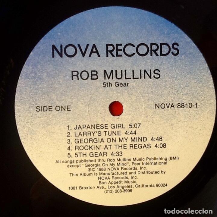 Discos de vinilo: ROB MULLINS : 5TH GEAR [NOVA - USA 1988] LP - Foto 3
