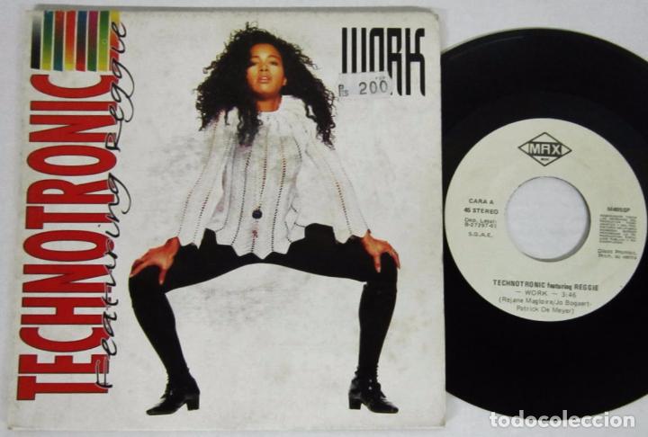 Discos de vinilo: TECHNOTRONIC / REGGIE - WORK + WORK IT MIX - SINGLE - MAX 1991 SPAIN - PROMO - Foto 1