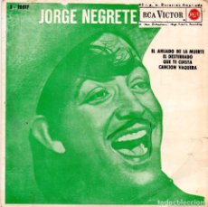 Disques de vinyle: XX SINGLE, JORGE NEGRETE.. Lote 93713355