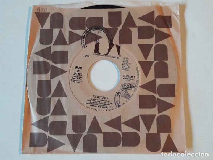 Discos de vinilo: Billie Jo Spears - Im Not Easy - 1976 - SINGLE - Foto 1