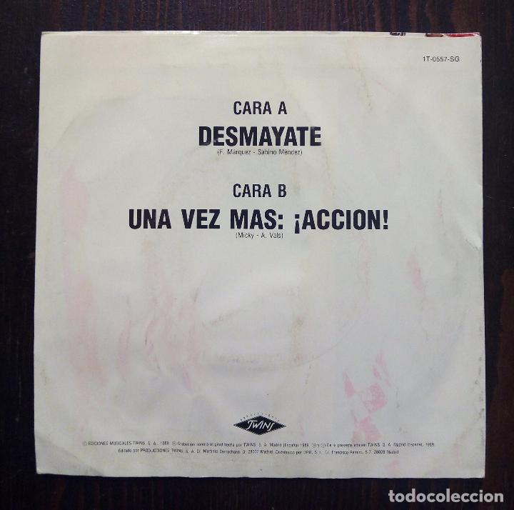 Discos de vinilo: SINGLE MICKY - DESMAYATE - TWINS 1989. - Foto 2