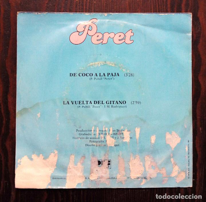 Discos de vinilo: SINGLE PERET - DE COCO A LA PAJA - BELTER 1981. - Foto 2
