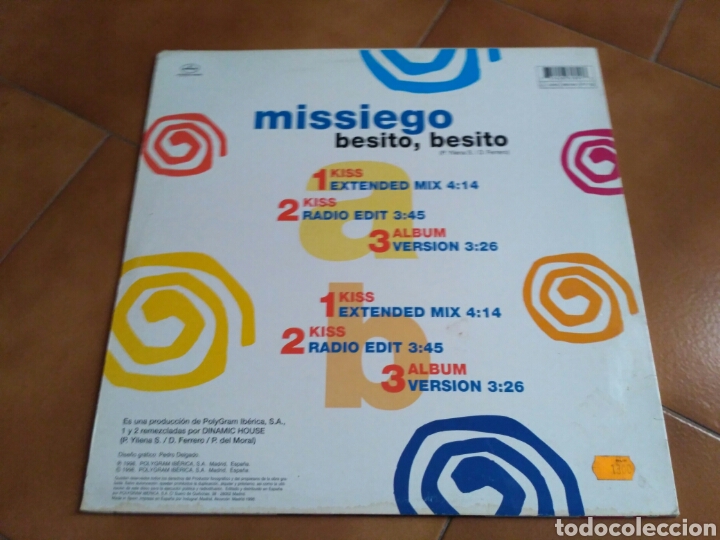 Discos de vinilo: Missiego - besito besito - Foto 2