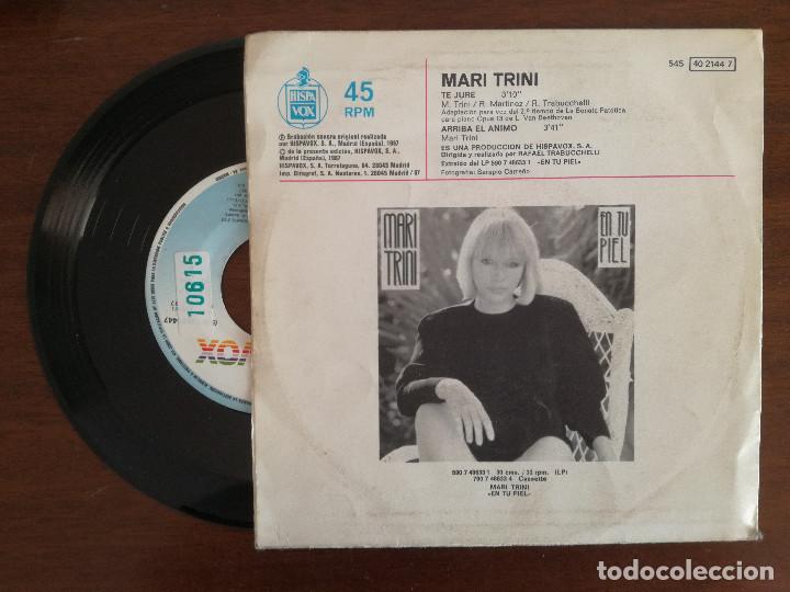 Discos de vinilo: MARI TRINI, TE JURE (HISPAVOX) SINGLE - Foto 2