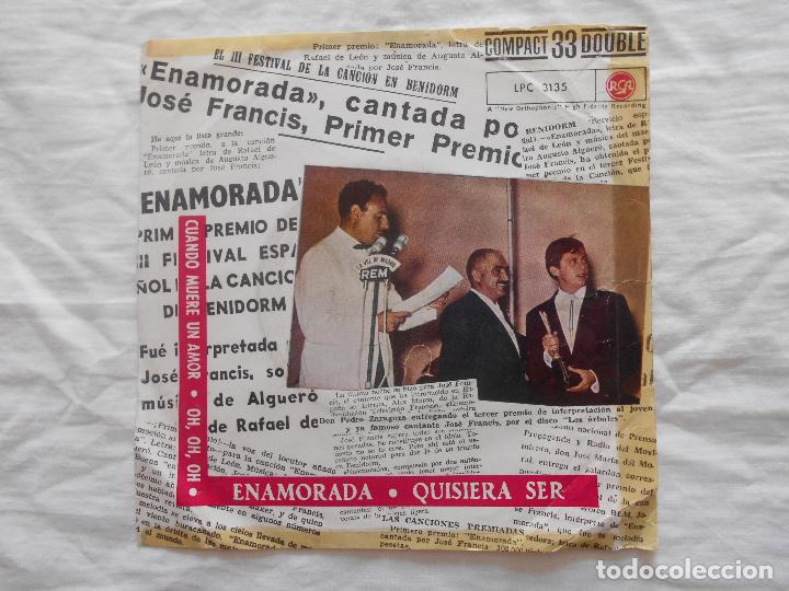 Discos de vinilo: JOSE FRANCIS // ENAMORADA + 3 // 33 R.P.M. - Foto 1
